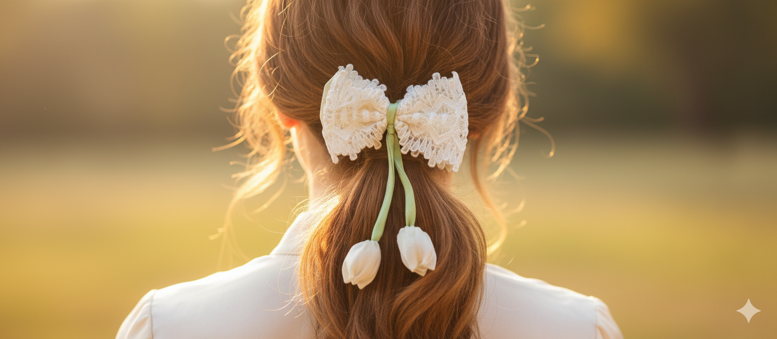 Lace Bow Hair Pin