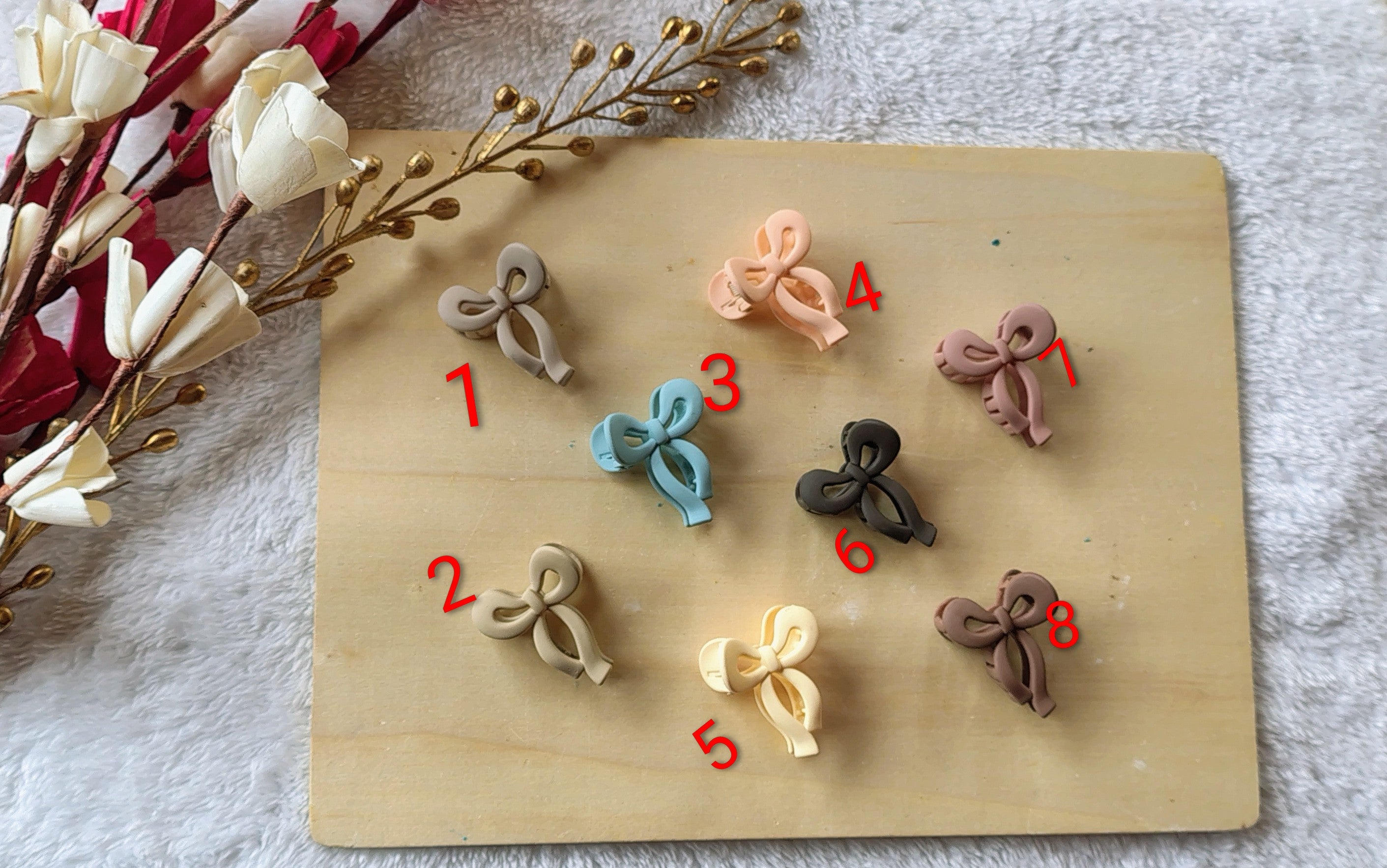 Bow mini claw clip
