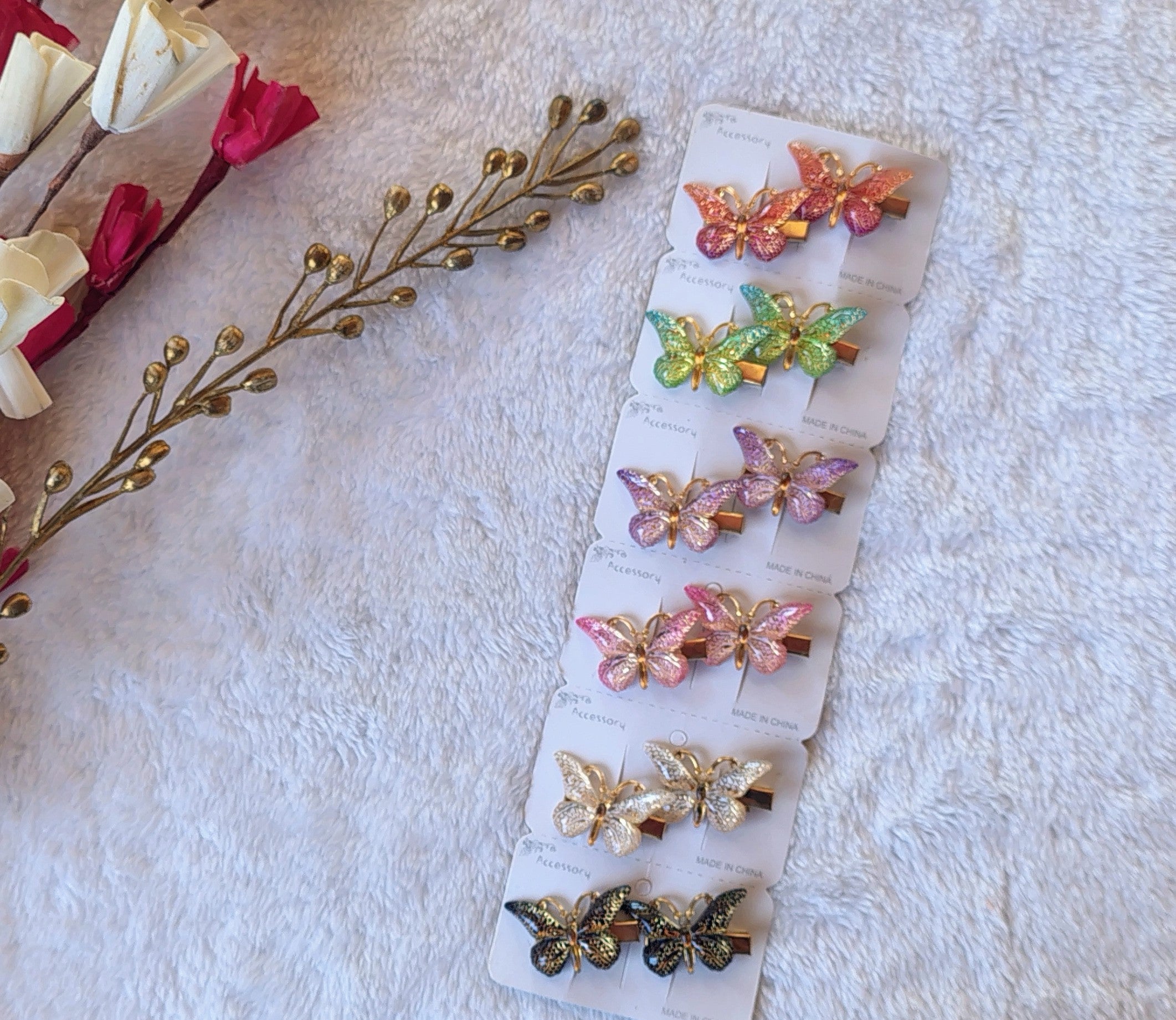 Glow Butterfly Clips