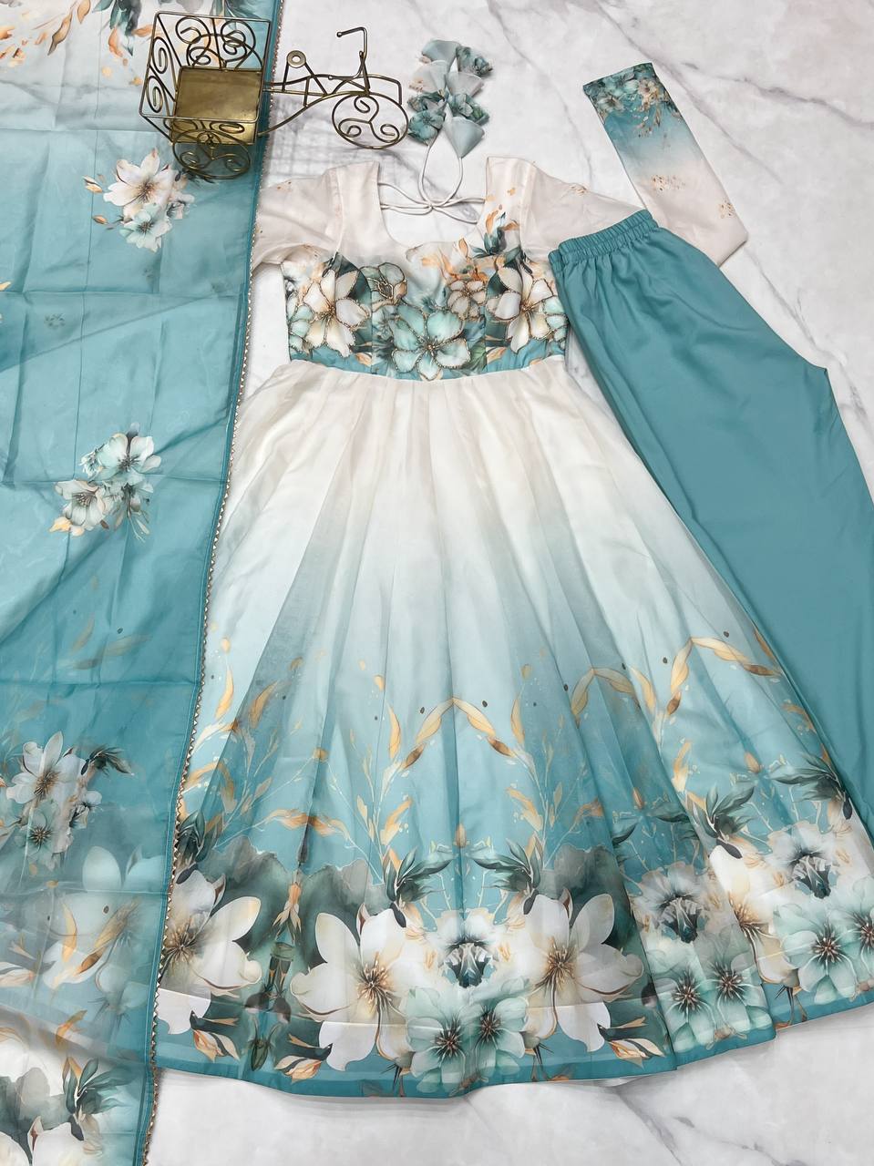 Royal Organza Silk Anarkali Set