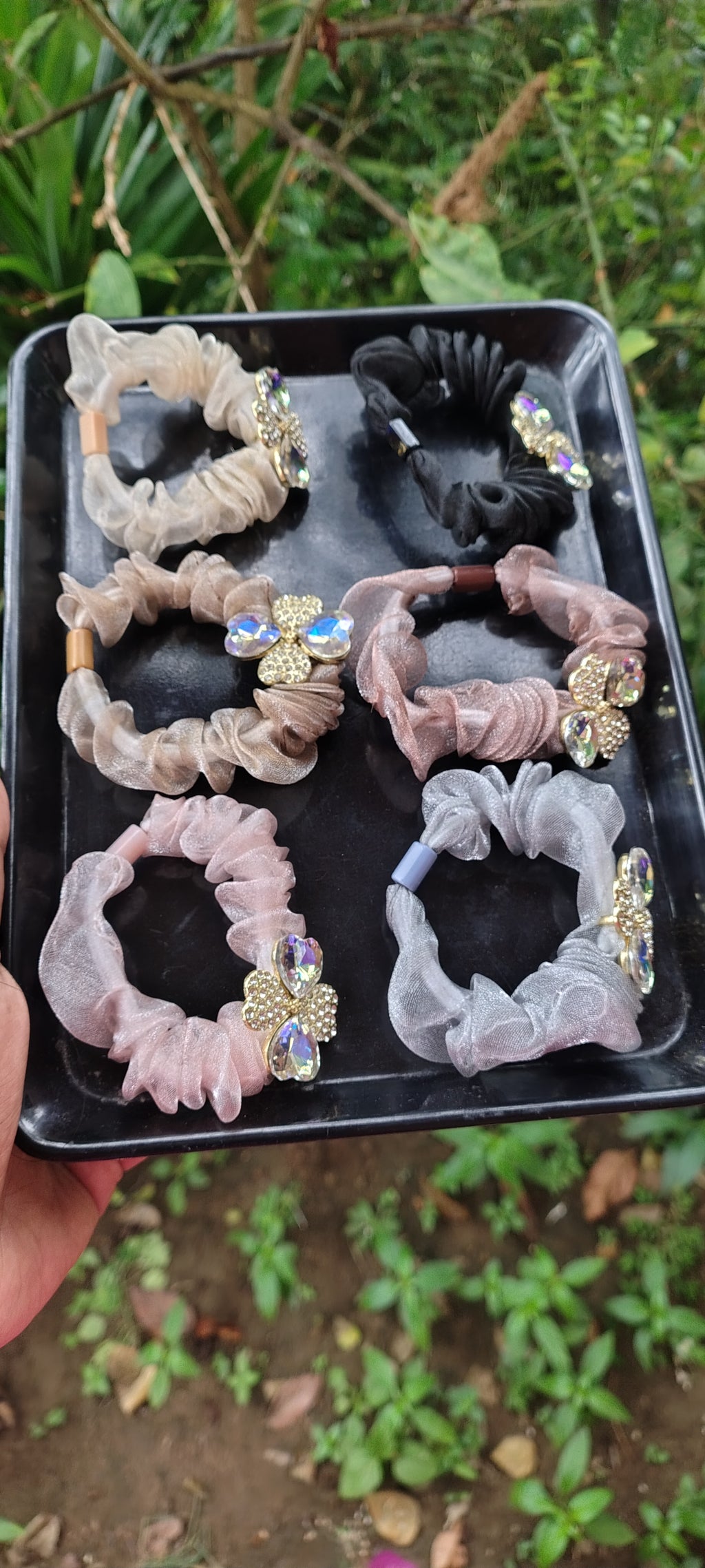 Scrunchies Hair Band with stone