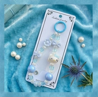 Cute Beaded Hello Kitty Phone Charm | Kawaii Mobile Strap & Bag Accessory