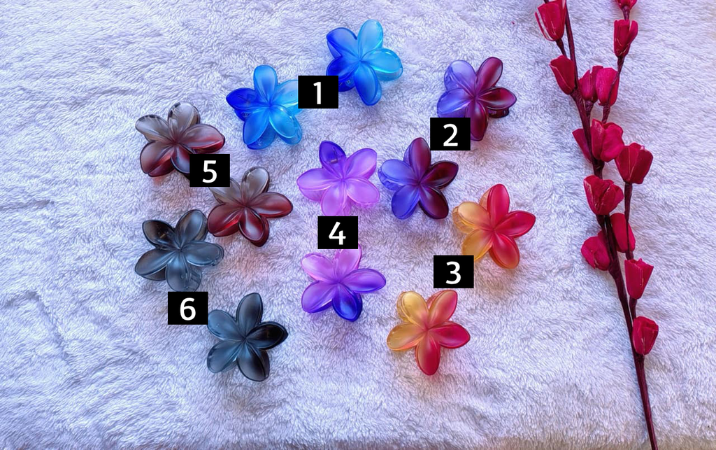 Double shaded Floral Hair Clutches