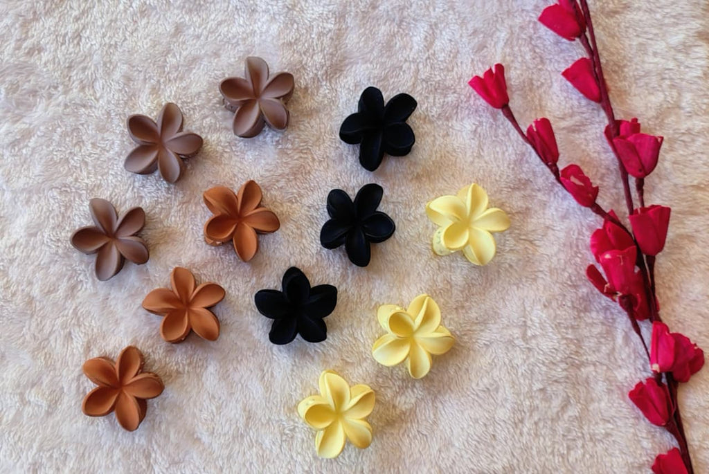 Floral Matte Hair Clutches