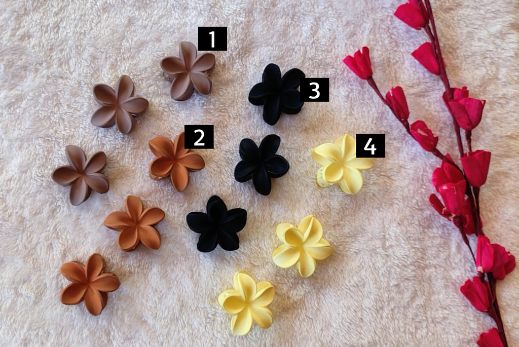 Floral Matte Hair Clutches