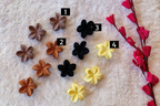 Floral Matte Hair Clutches