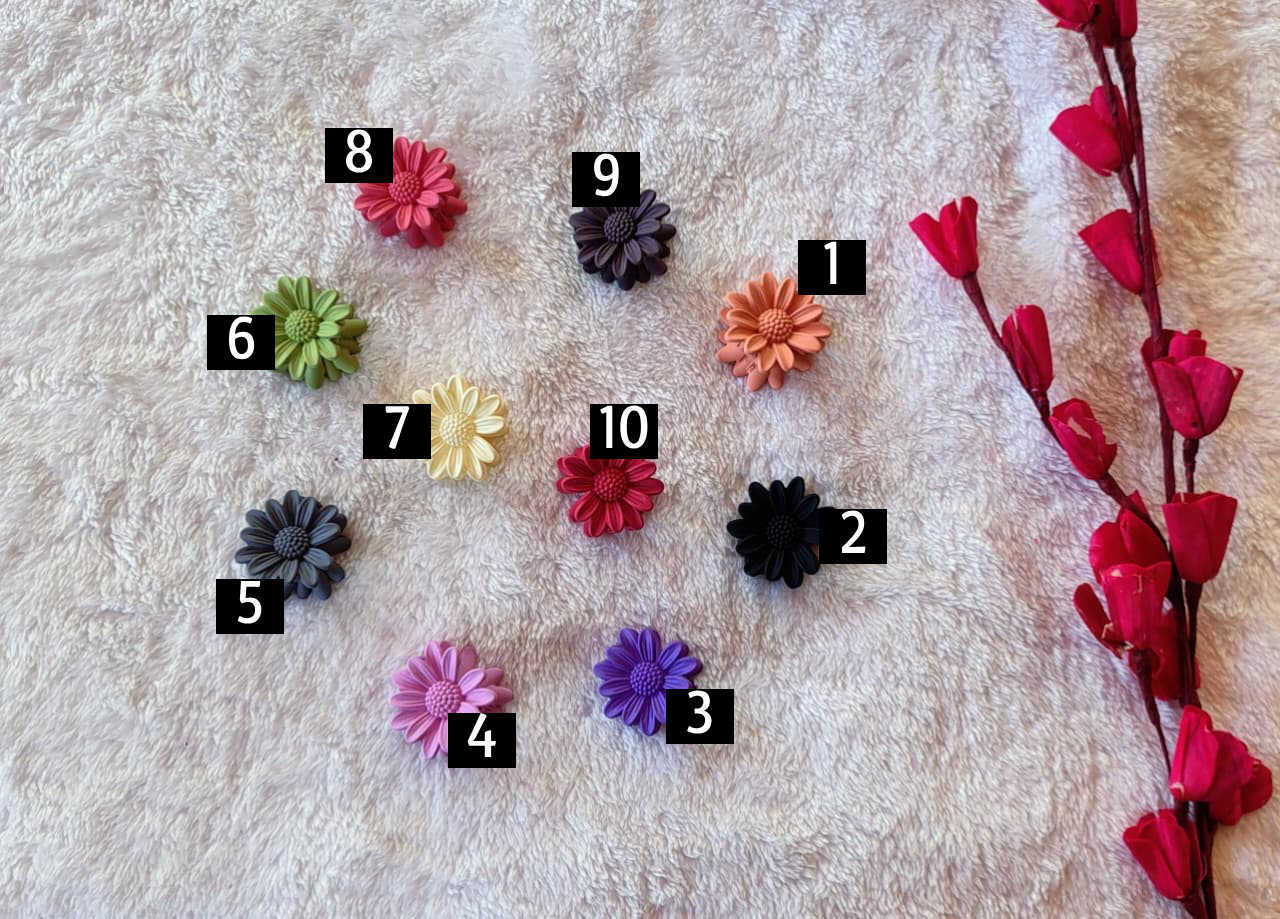 Mini Matte Floral Hair Clutches