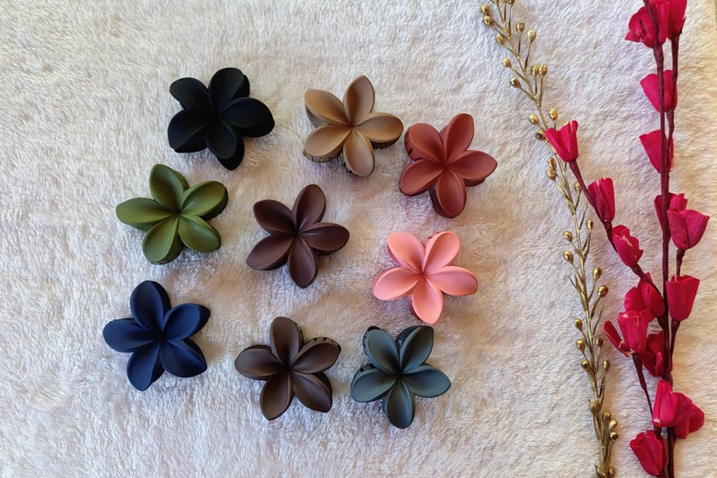 Floral Matte Hair Clutchers