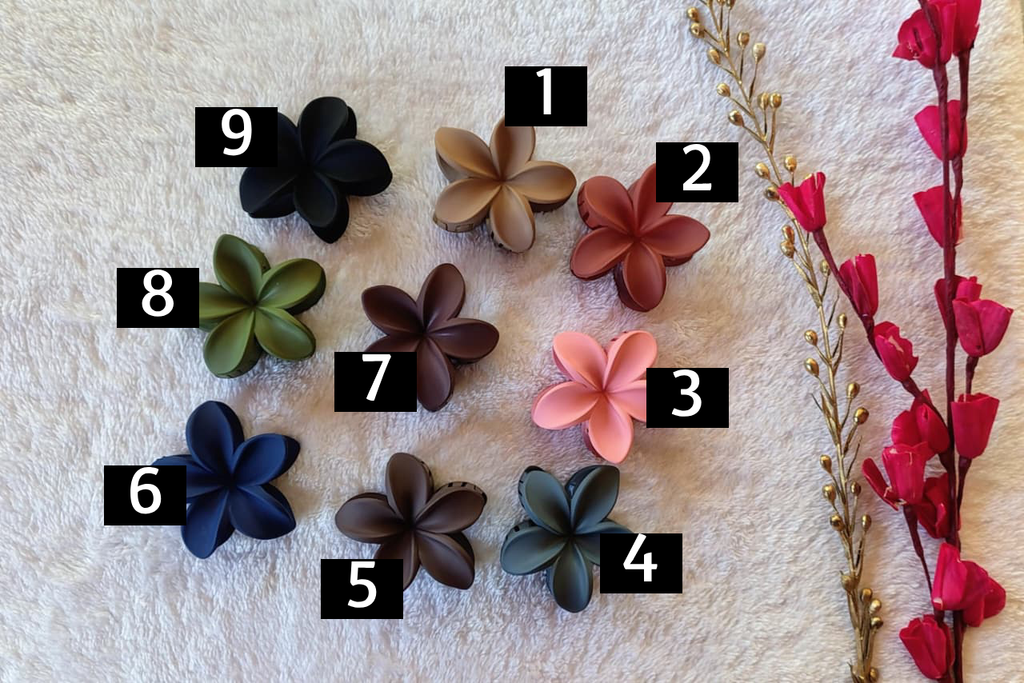 Floral Matte Hair Clutchers