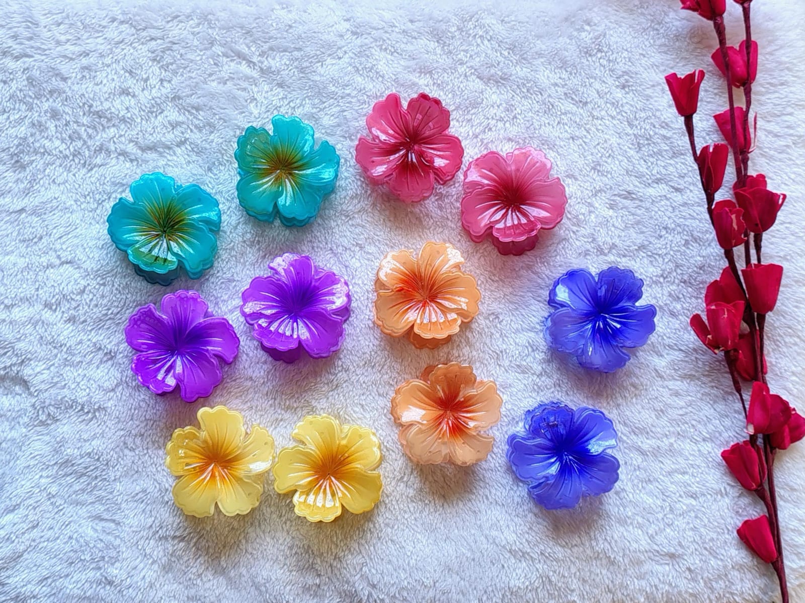Hibiscus Claw Clips