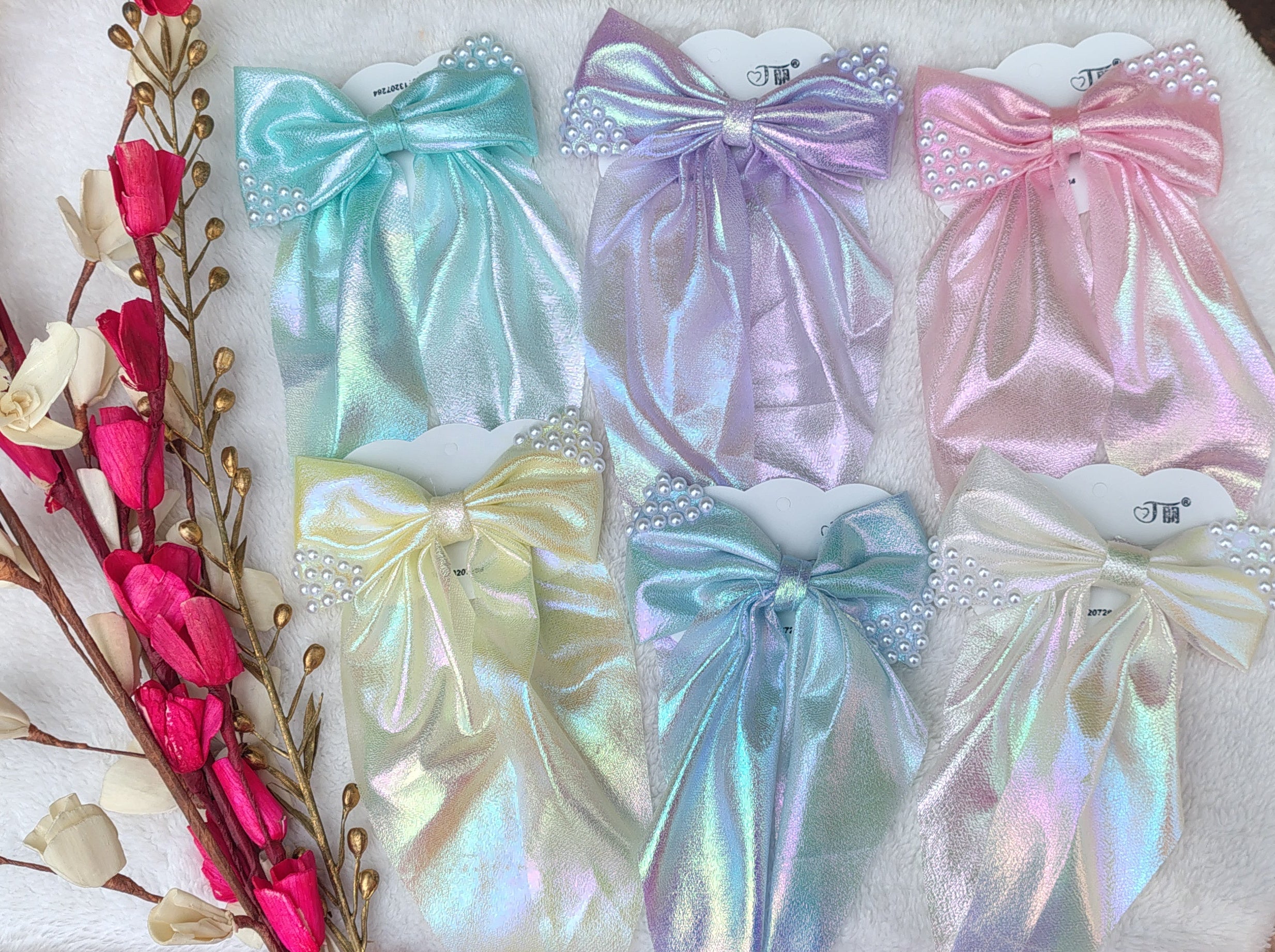 Trending shimmer bow hair accessory for daily wear