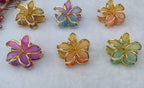 Premium flower hair claw clips with glossy