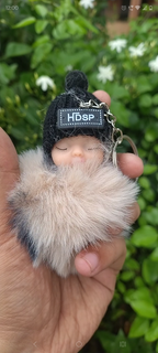 Valentine Special Sleep Doll Fur Key Chain | Cute Bag Charm