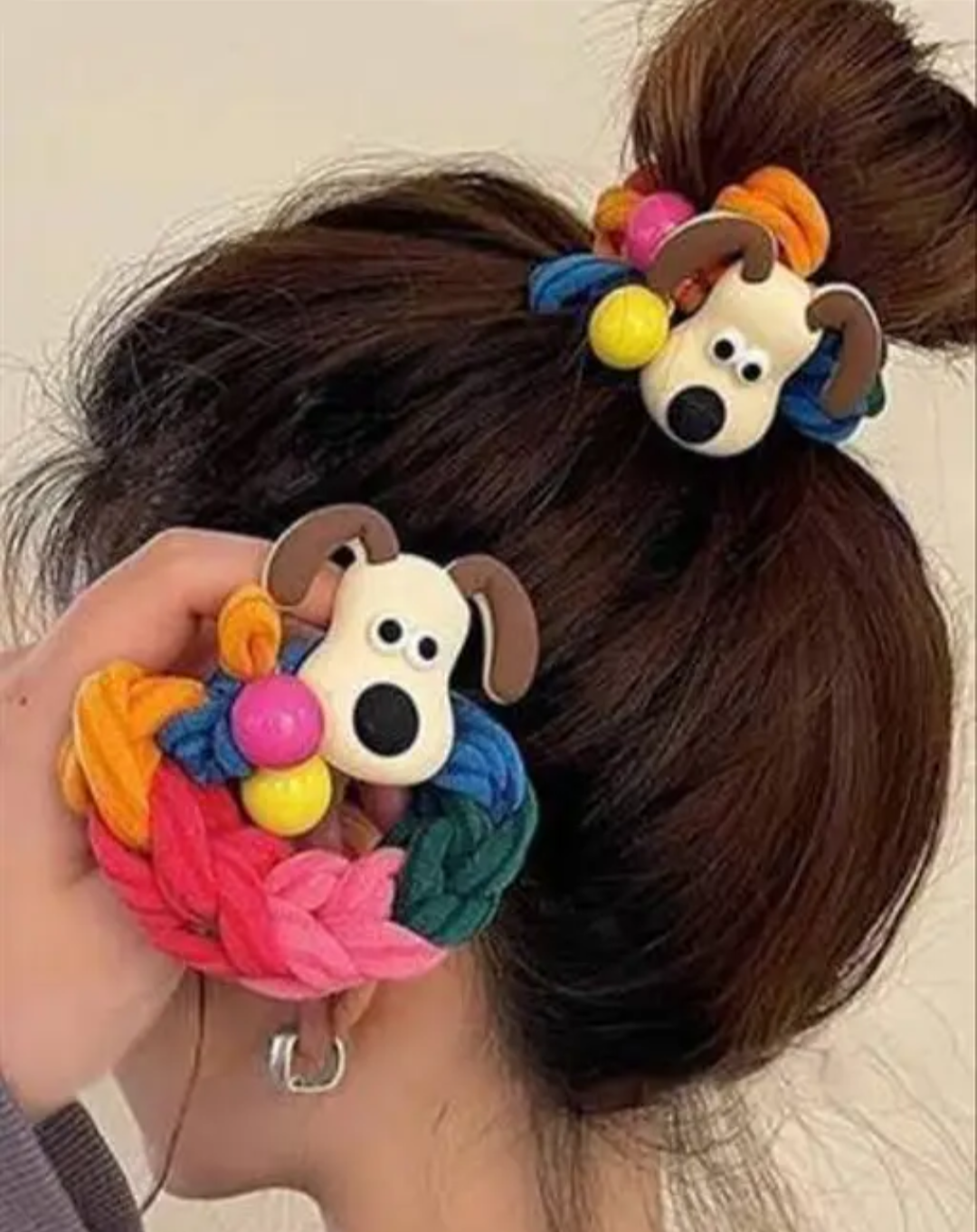 Cute Cartoon Hair Rubber Bands, Lovely Hair Ties for Girls, Colorful Elastic Hair Ties with Cute Cartoon Decoration