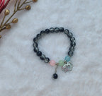 Cute Crystal Beaded Bracelet with heart Charm