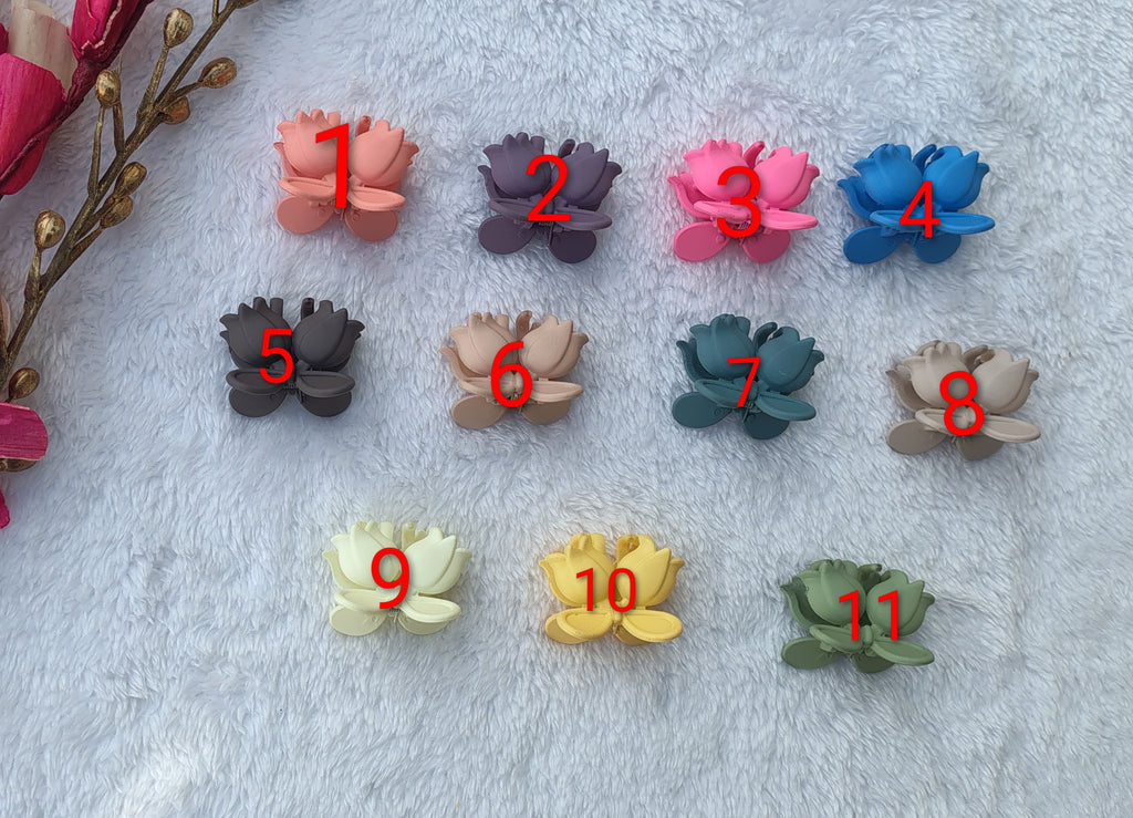 Matte Floral Hair Claw Clip for Women & Girls