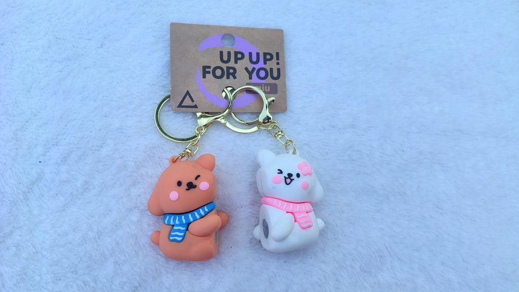 Cute Teddy Couple Keychain 💕