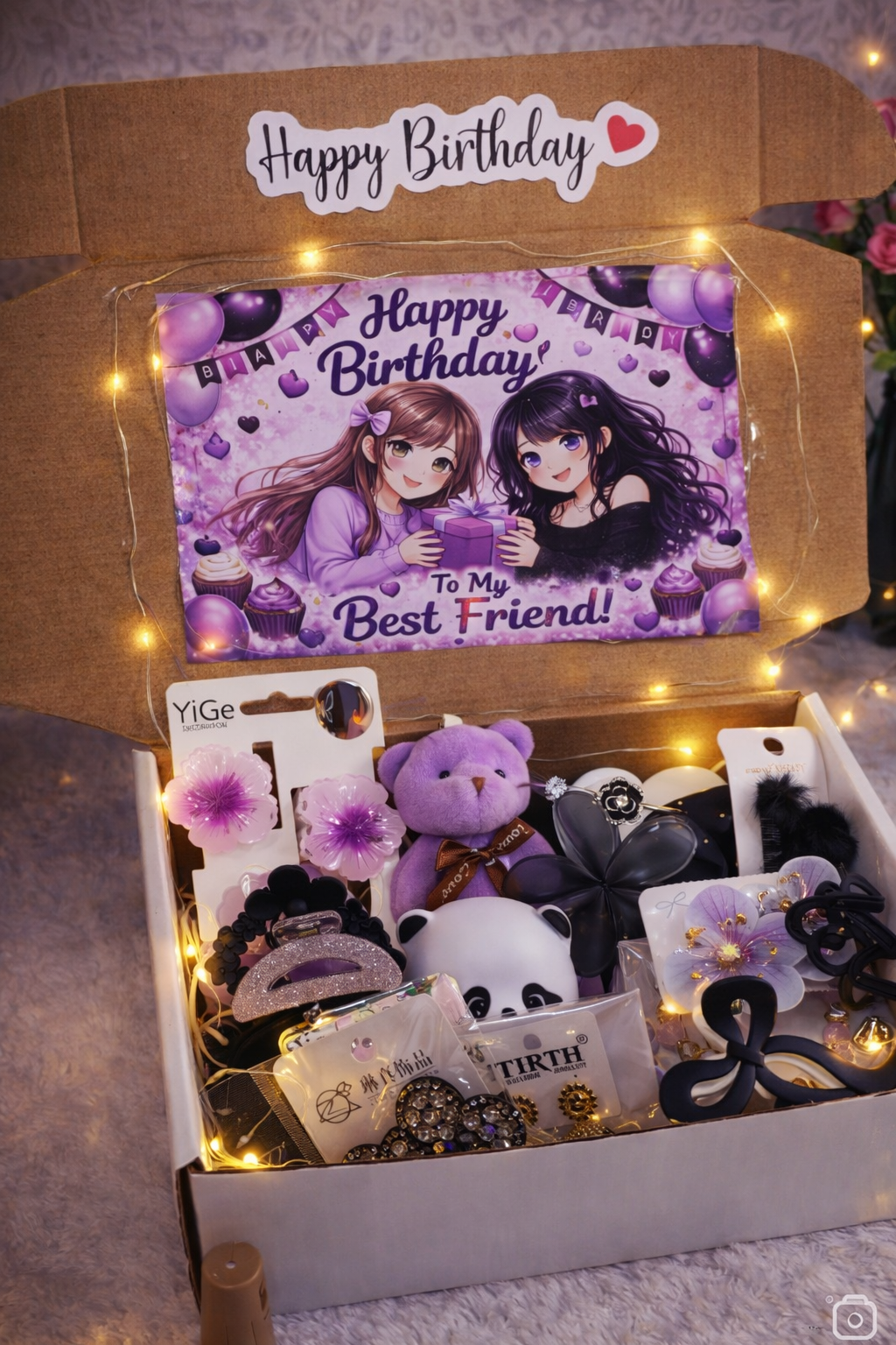 Birthday Surprise Hamper - Purple & Black Theme