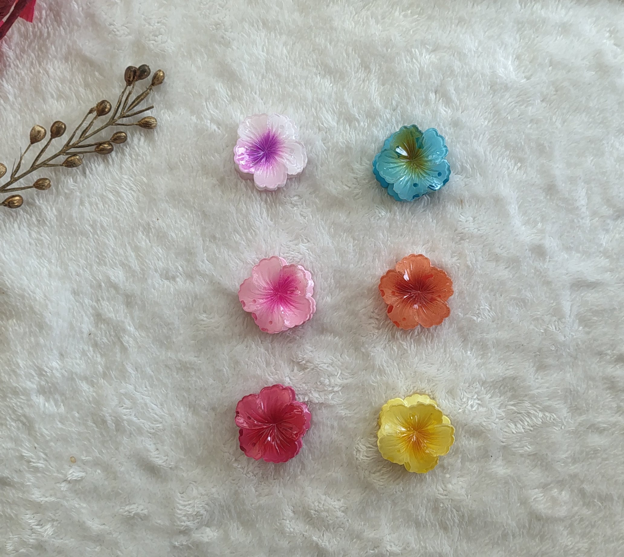 Hibiscus Flower Hair Claw Clip – Small Size