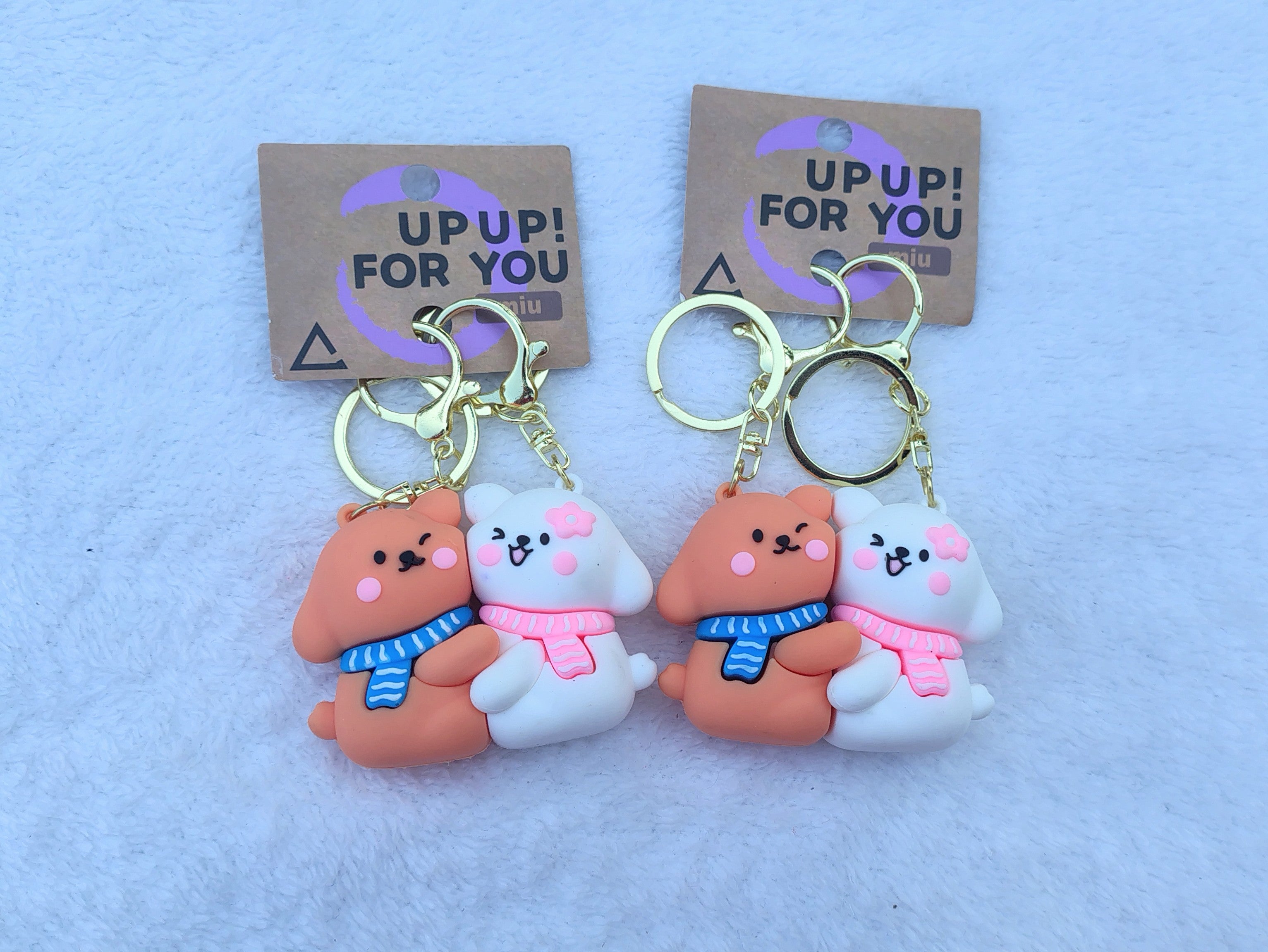 Cute Teddy Couple Keychain 💕