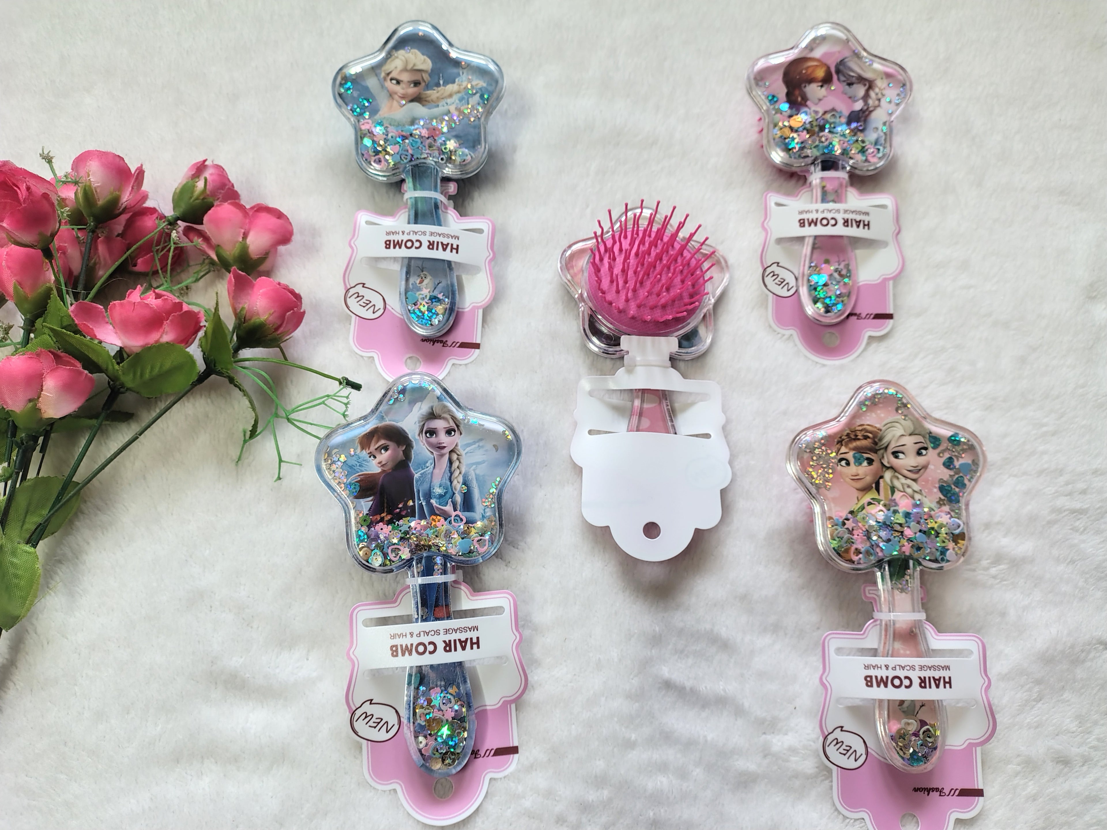 Cute Kids Glitter Hair Comb Set