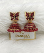 Butterfly Jhumka Earrings for Women | Traditional Oxidized Gold Finish