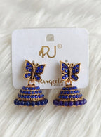 Butterfly Jhumka Earrings for Women | Traditional Oxidized Gold Finish