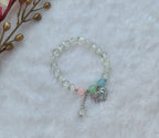 Cute Crystal Beaded Bracelet with heart Charm