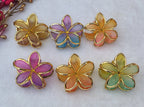 Premium flower hair claw clips with glossy