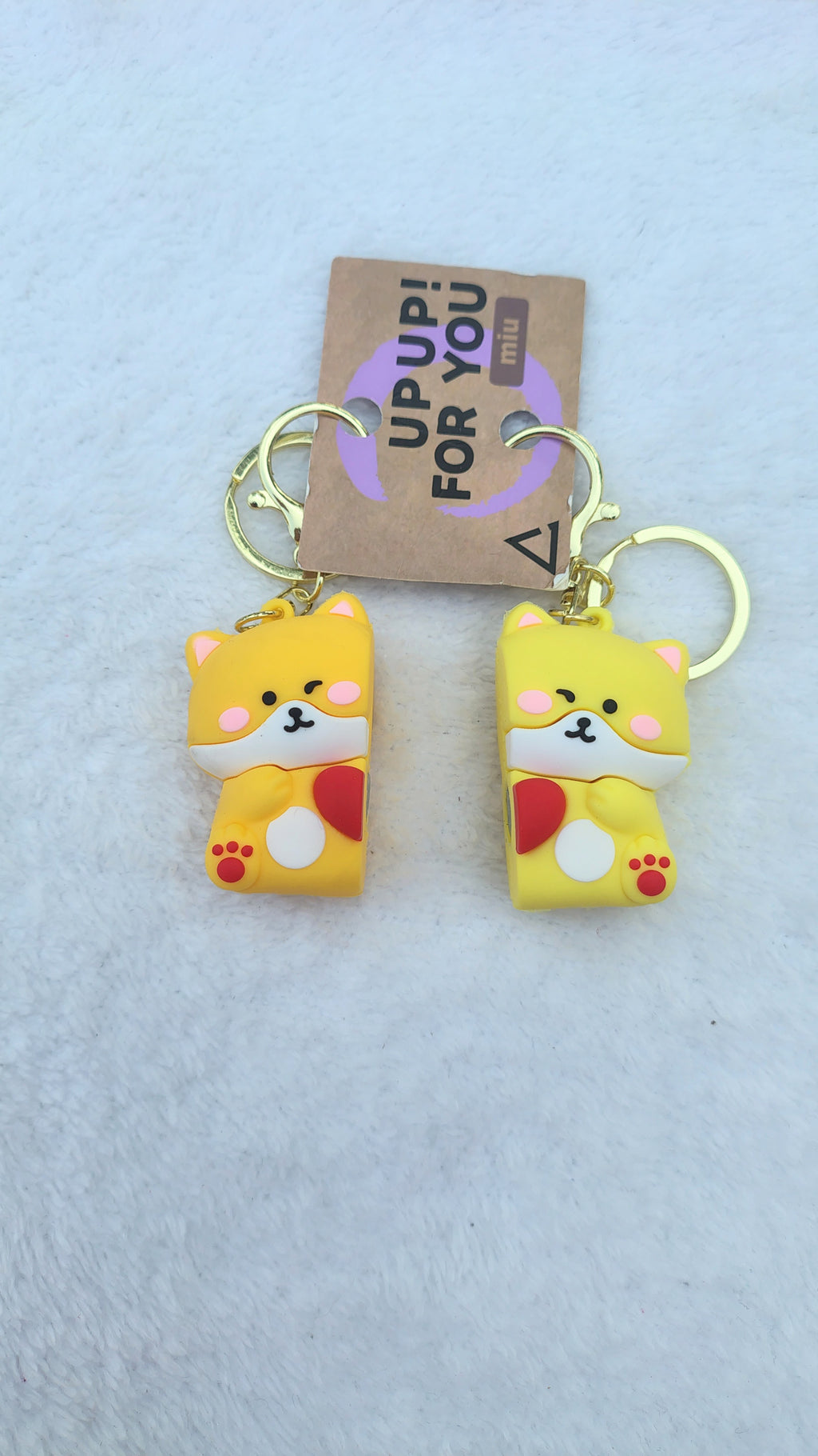 Cute Puppy Couple Keychain 💛