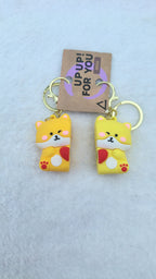 Cute Puppy Couple Keychain 💛
