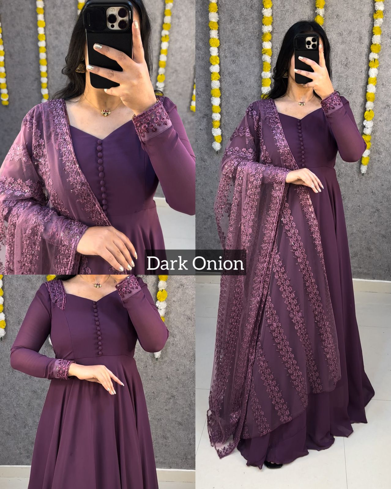 Embroidered Anarkali Set with Dupatta