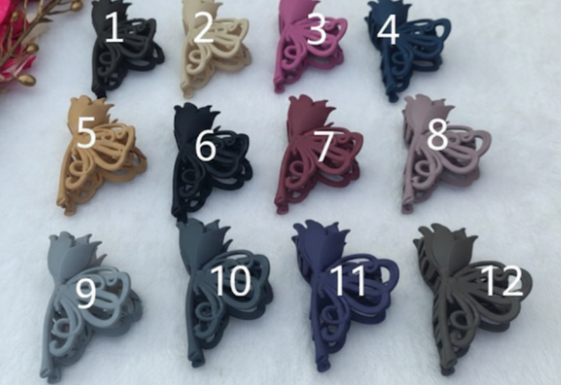 Matte Butterfly Hair Claw Clips