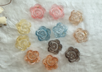 Elegant Rose Shape Transparent Hair Claw Clip – Medium Size