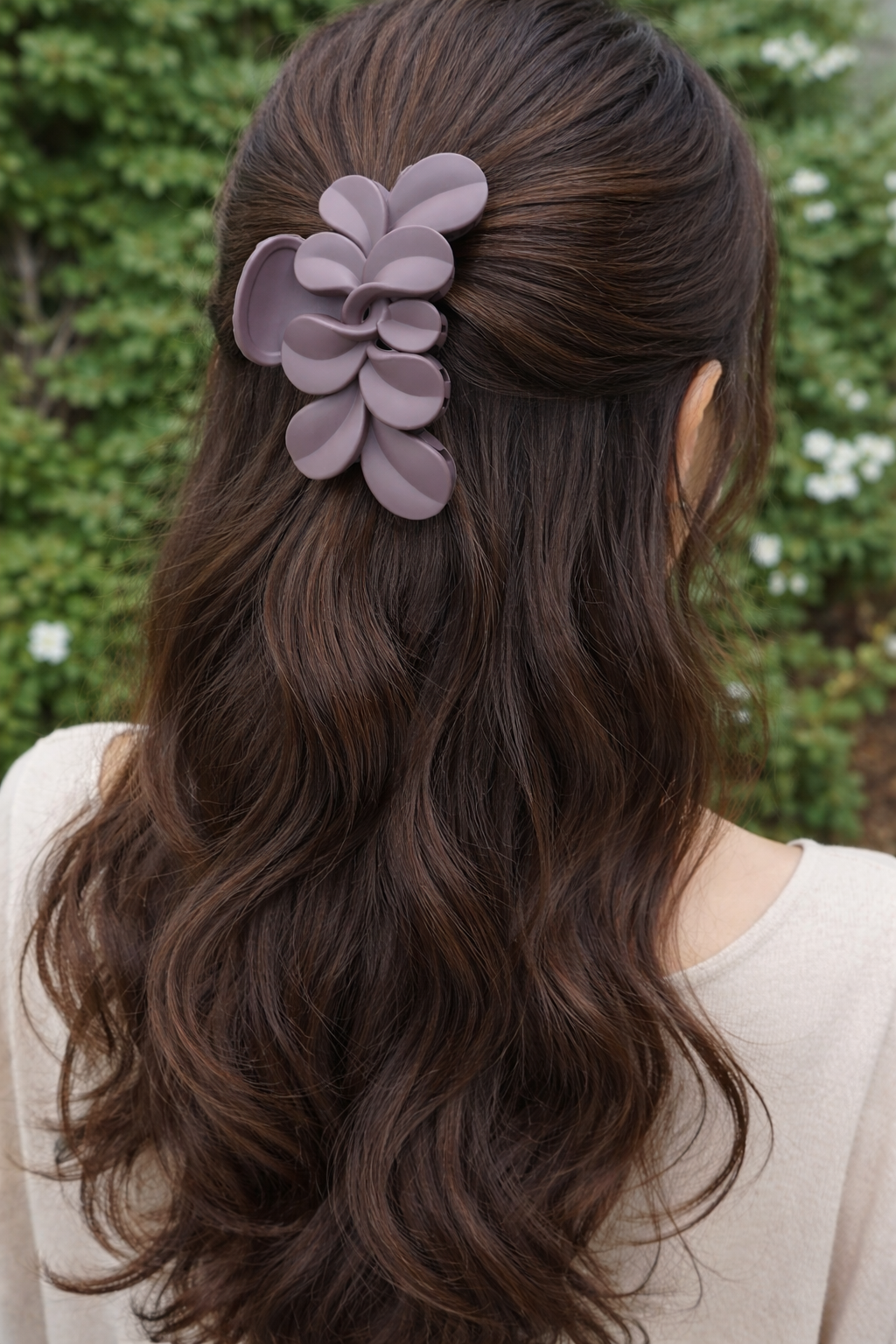 Matte Flower Hair Claw Clips – Elegant Daily Wear