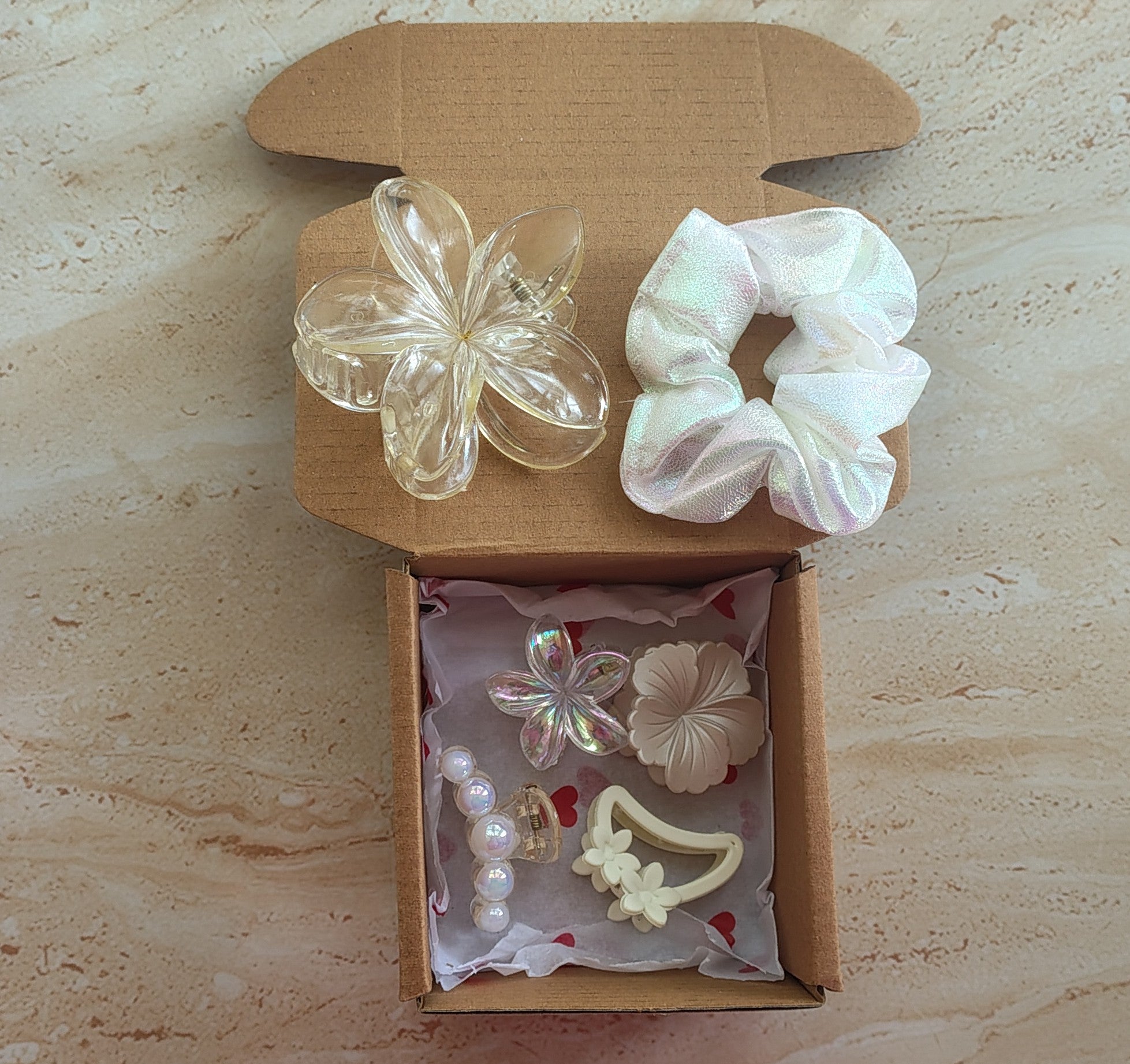 Elegant Floral Hair Accessories Gift Box for Girls & Women