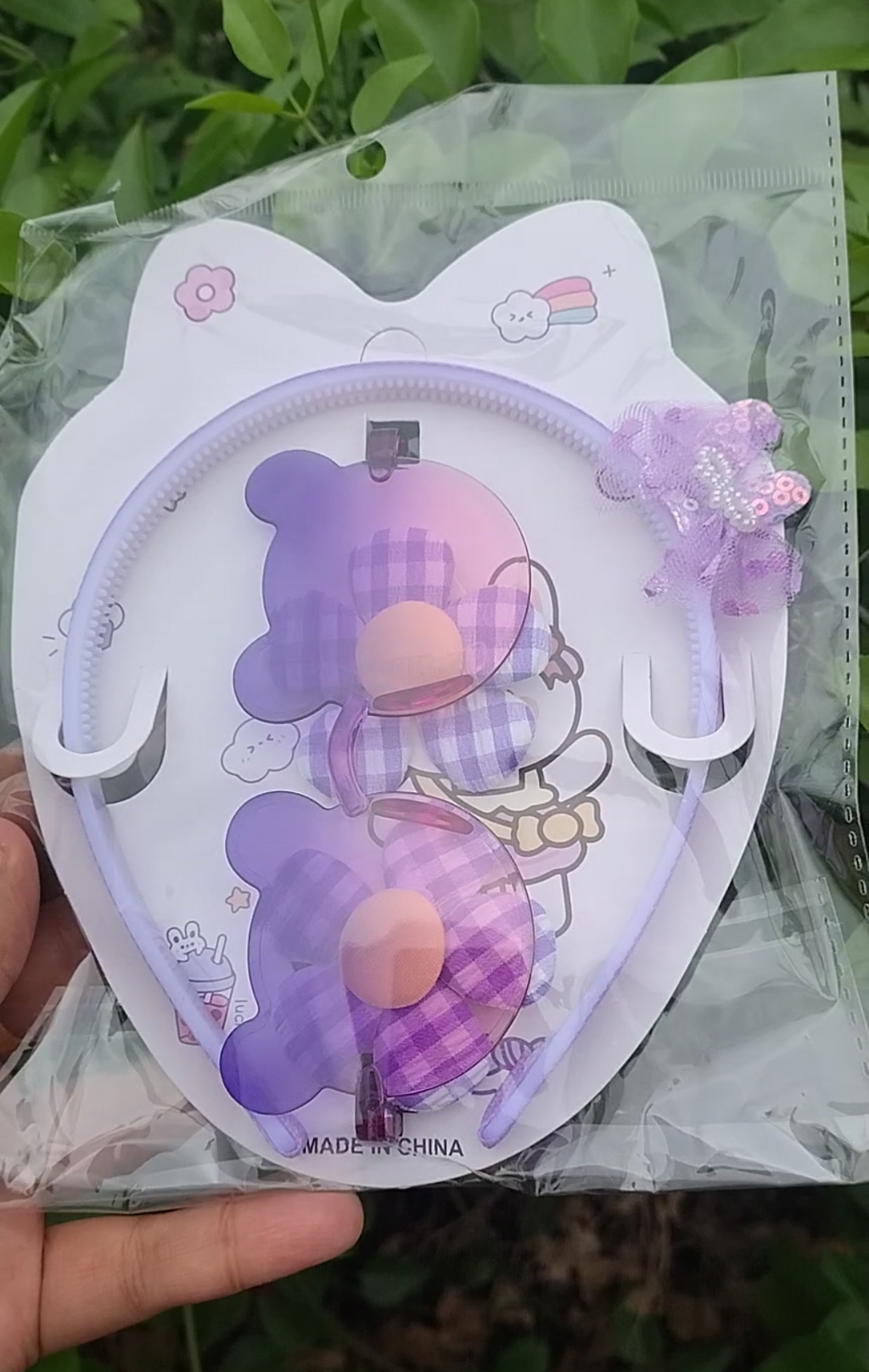 Cute Baby Hair Accessories Set | Headband ,Glass & Hair Clips Combo