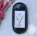 Elegant Layered Necklace Set with Stud Earrings | Butterfly & Star Charm Jewelry