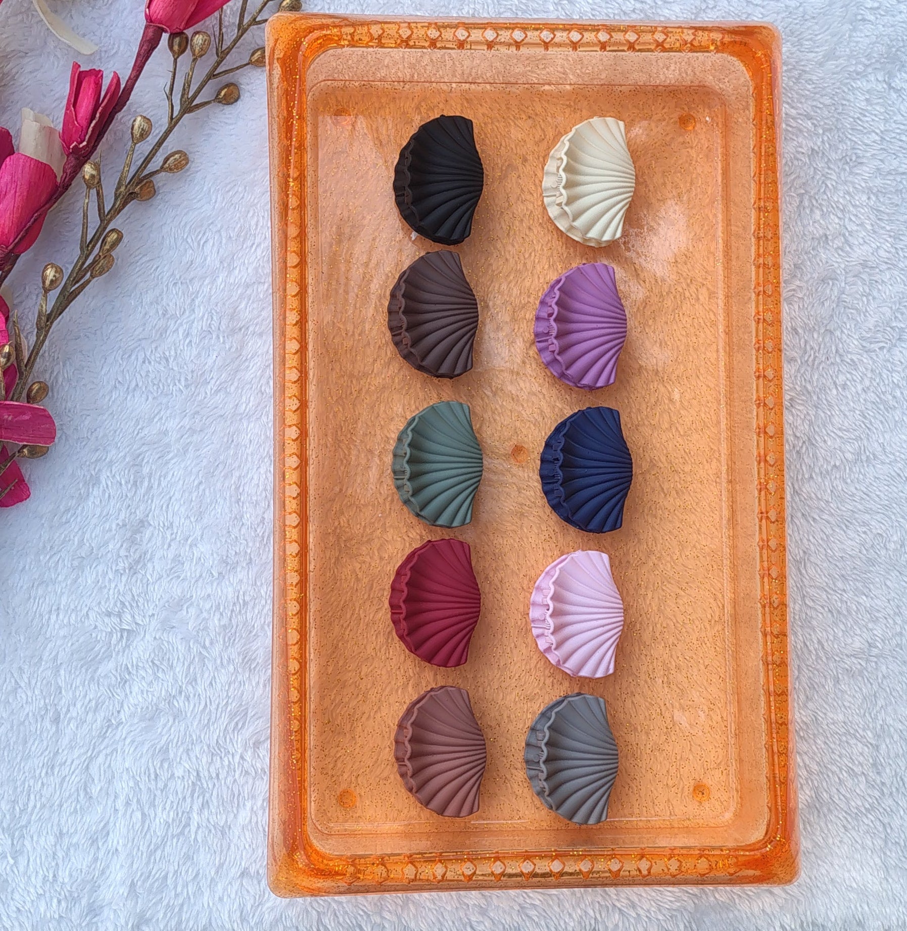 Matte Shell Hair Claw Clips Set