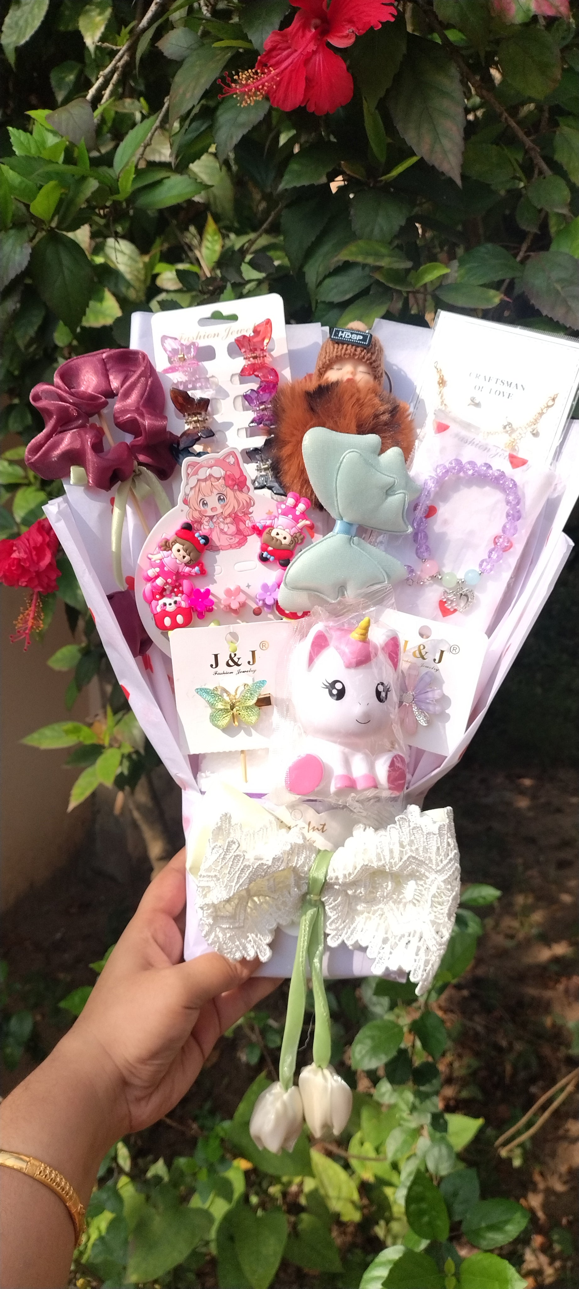Unicorn Princess Accessories Bouquet – Kids Gift Hamper