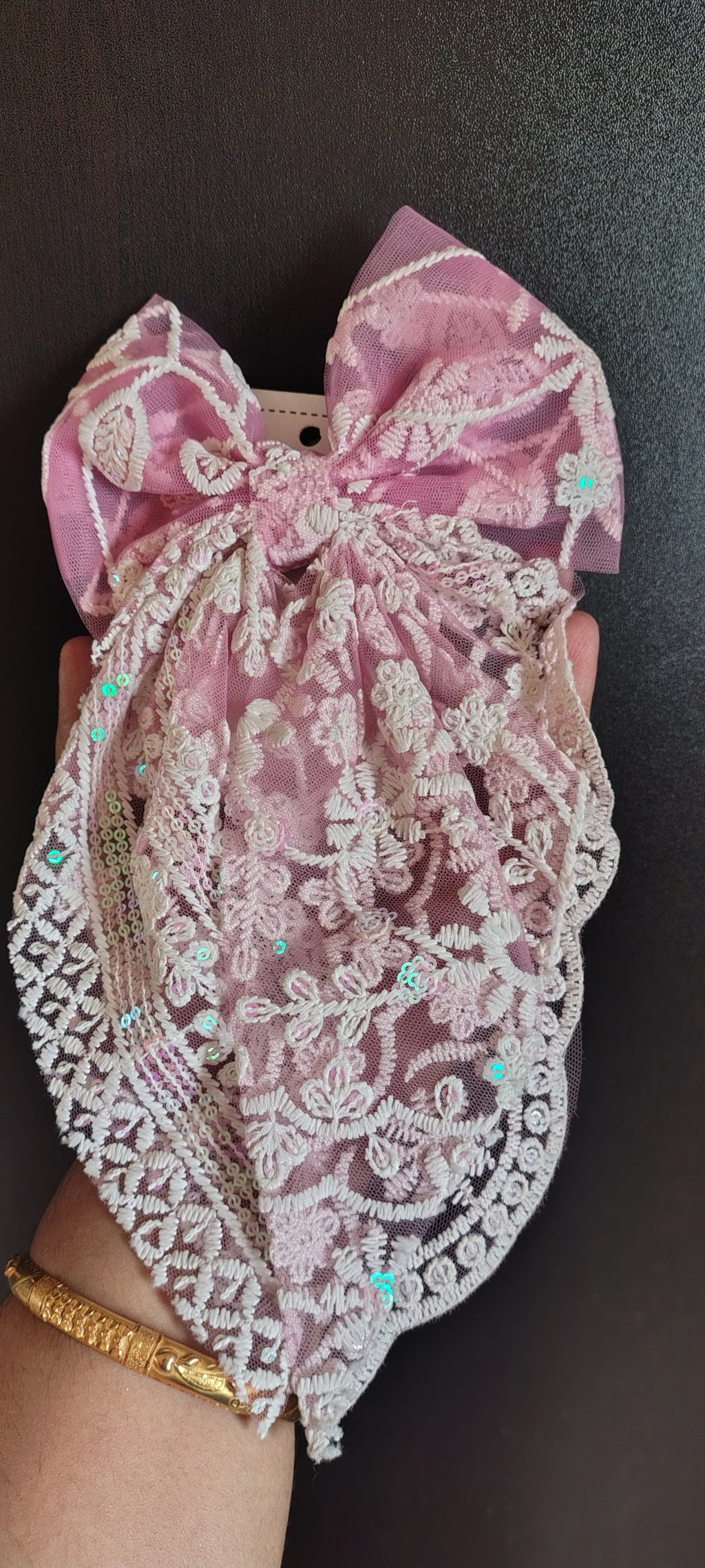 Elegant Floral Lace Hair Bow for Women & Girls