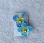 Aurora Floral Hair Clips with Crystal Centers – Set of 2