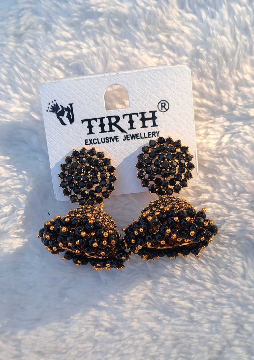Traditional Stone Jimikki Earrings – Multi Color | Ethnic Temple Jhumka