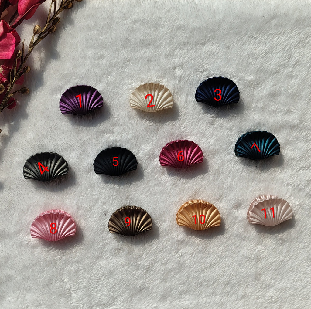 Shining Matte Shell Hair Claw Clips Set