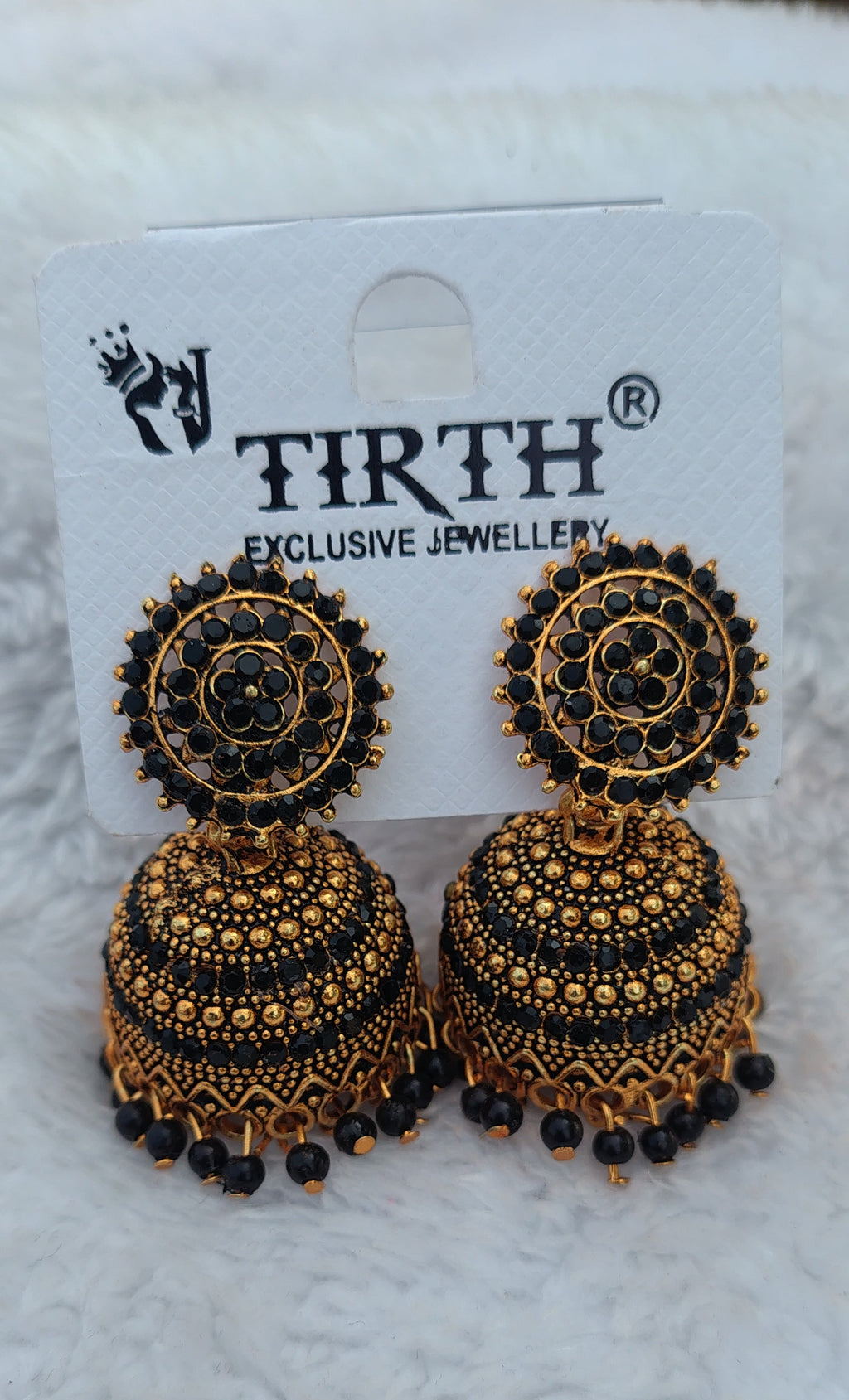 Traditional Stone Jimikki Earrings – Multi Color | Ethnic Temple Jhumka