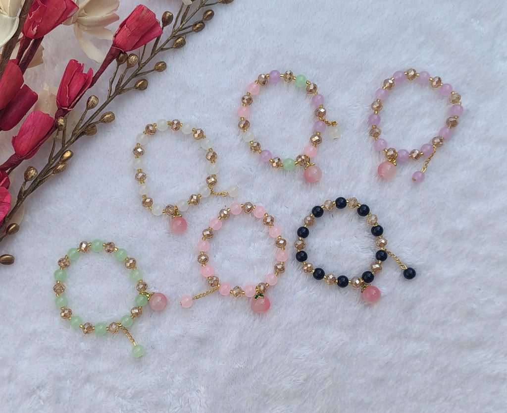 Pastel Beaded Charm Bracelet for Girls