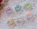 Heart stone transparent hair claw

clip