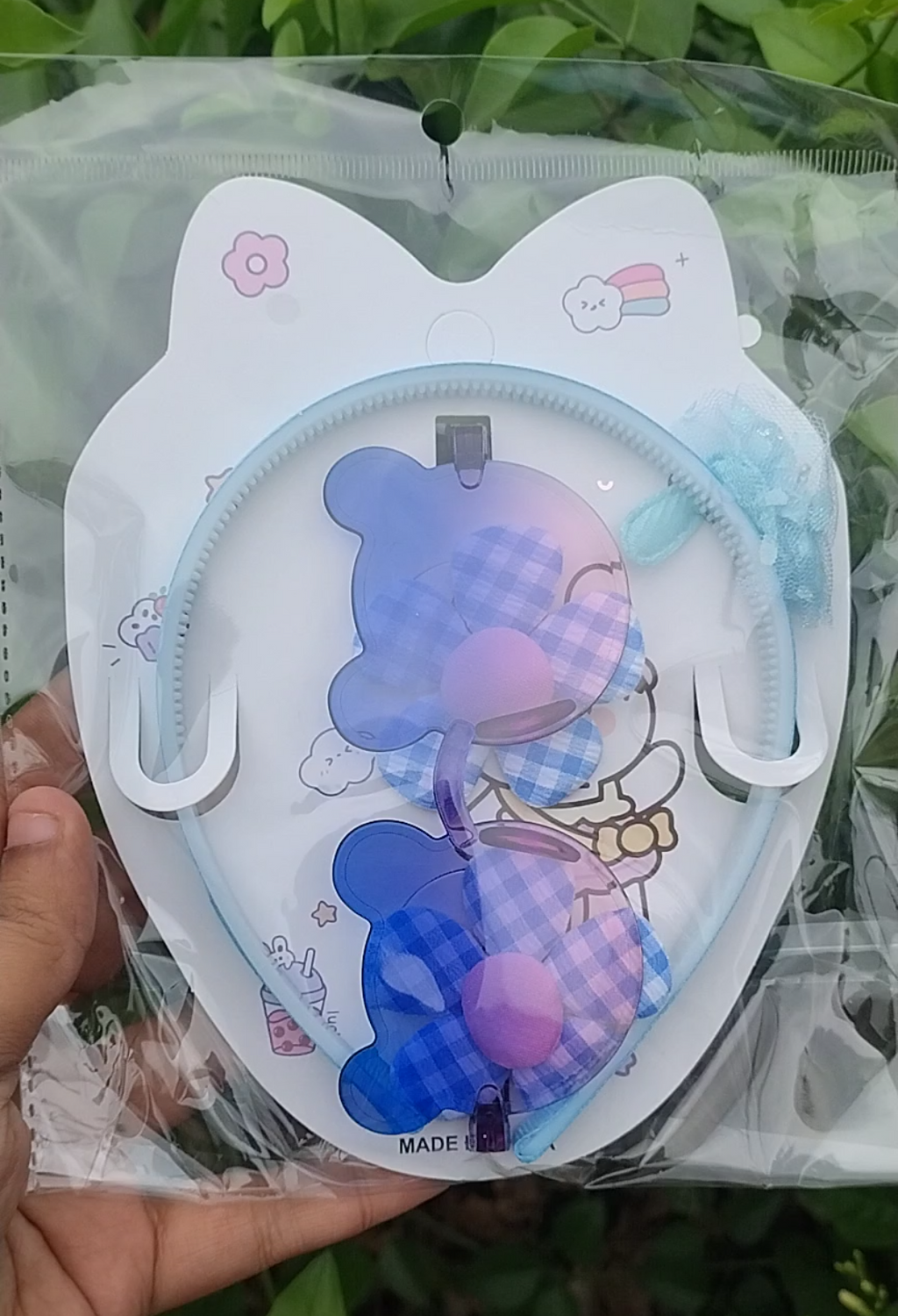 Cute Baby Hair Accessories Set | Headband ,Glass & Hair Clips Combo
