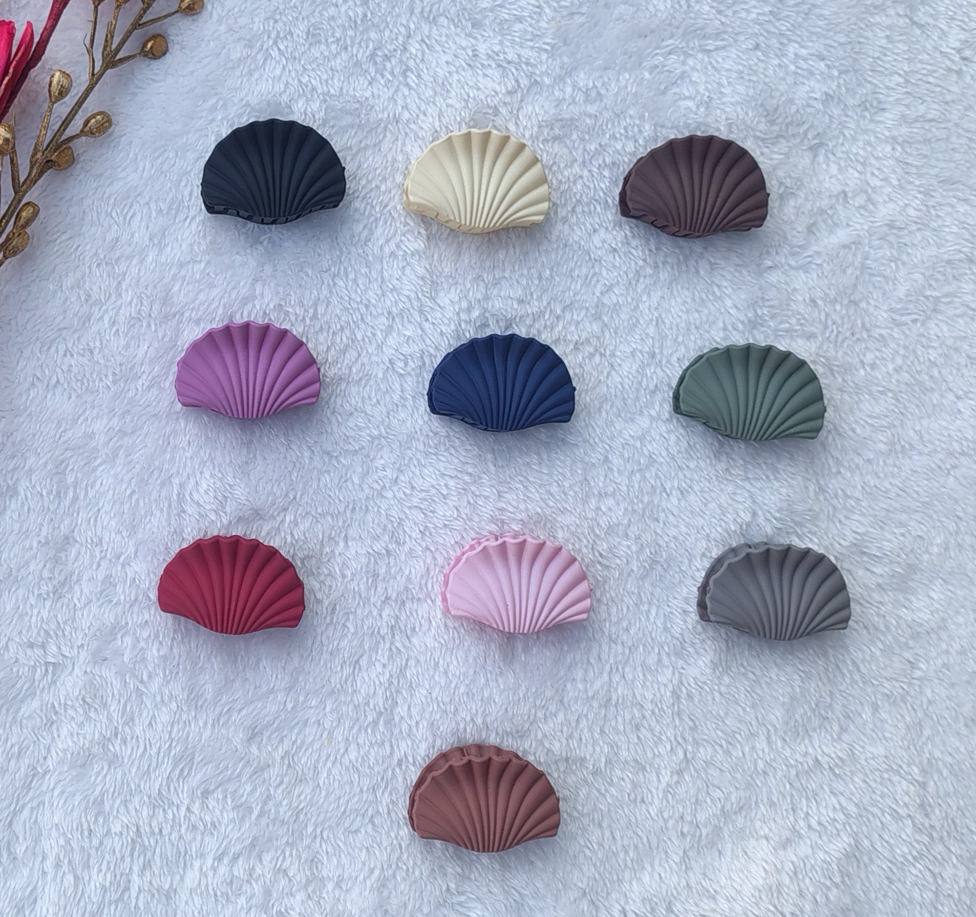 Matte Shell Hair Claw Clips Set