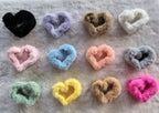 Heart Shape Fur Hair Claw Clip for Women & Girls